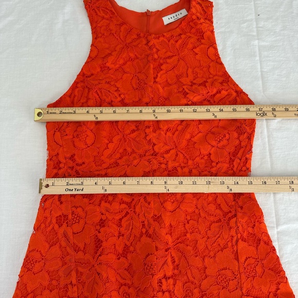 Classical Orange Lace Dress - Sandro Paris - Picture 12 of 17